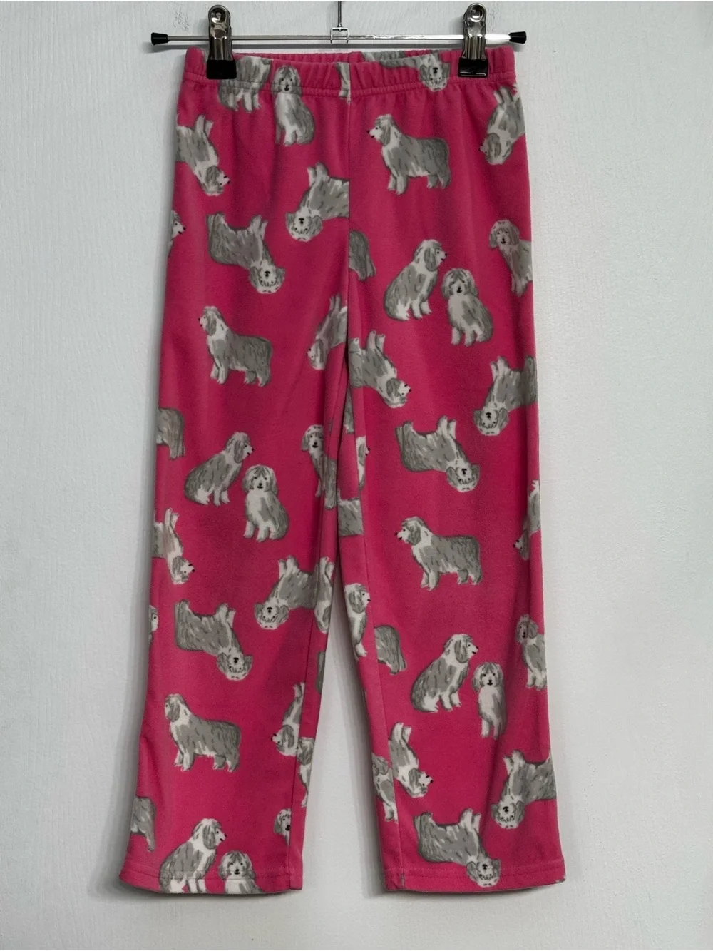 Carter's Hot Pink Dog Print Fleece Pajama Bottoms